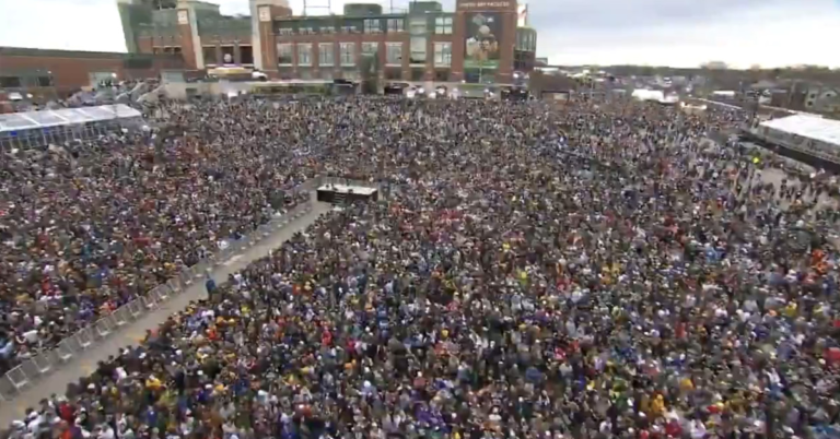 The NFL Draft in Green Bay has a crowd like a music festival