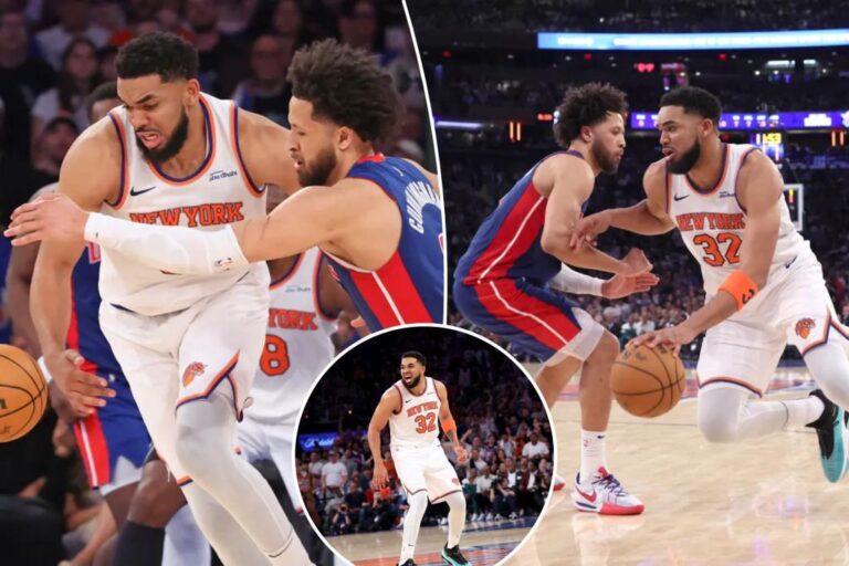 Karl-Anthony Towns does everything in first Knicks playoff game